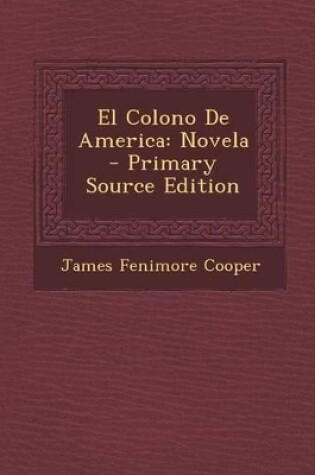 Cover of El Colono de America