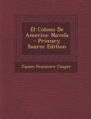 Book cover for El Colono de America