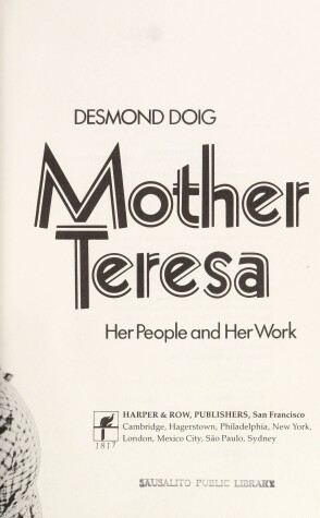 Book cover for Mother Teresa, Her People and Her Work