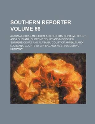 Book cover for Southern Reporter Volume 66