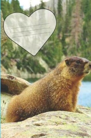 Cover of Cute Colorado Rocky Mountain Marmot Composition Wide-ruled line School Notebook Sandy Closs