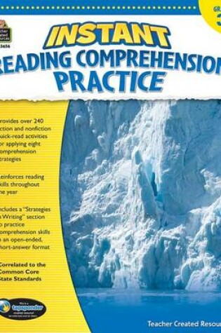 Cover of Instant Reading Comprehension Practice Grade 3