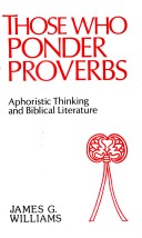 Book cover for Those Who Ponder Proverbs