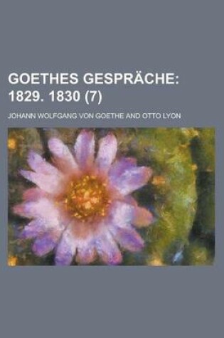 Cover of Goethes Gesprache (7)