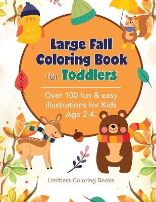 Book cover for Large Fall Coloring Book for Toddlers