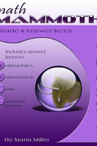 Cover of Math Mammoth Grade 4 Answer Keys