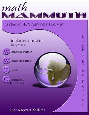 Book cover for Math Mammoth Grade 4 Answer Keys