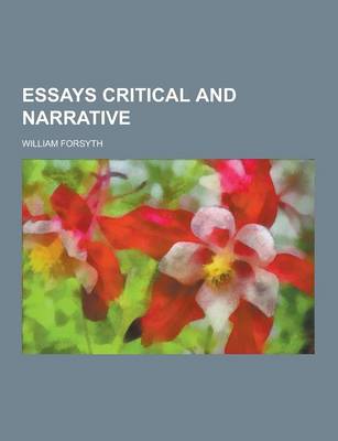 Book cover for Essays Critical and Narrative