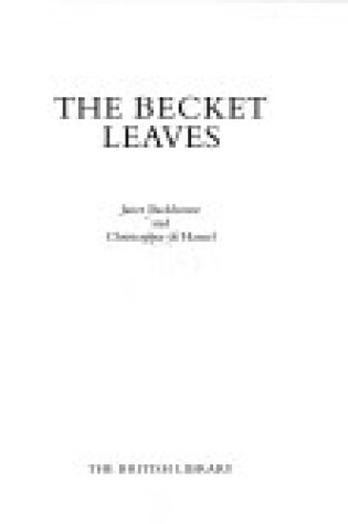Cover of The Becket Leaves