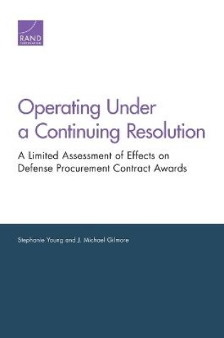 Cover of Operating Under a Continuing Resolution