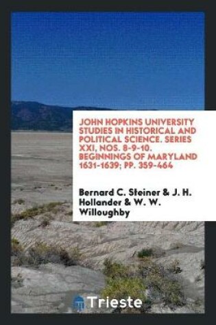 Cover of Beginnings of Maryland, 1631-1639