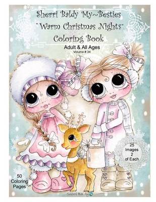 Book cover for Sherri Baldy My Besties Warm Christmas Nights Coloring Book