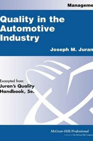Cover of Quality in the Automotive Industry