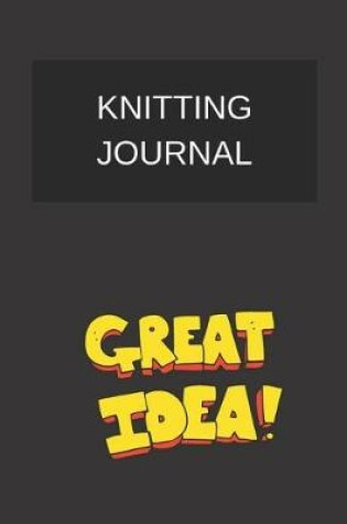 Cover of knitting journal great idea!
