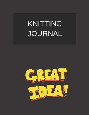 Book cover for knitting journal great idea!