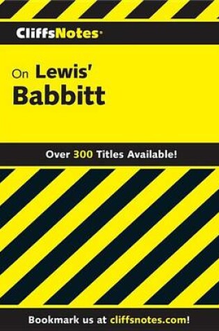 Cover of Cliffsnotes on Lewis' Babbitt