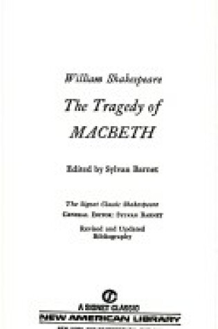 Cover of Shakespeare : Macbeth (Sc)