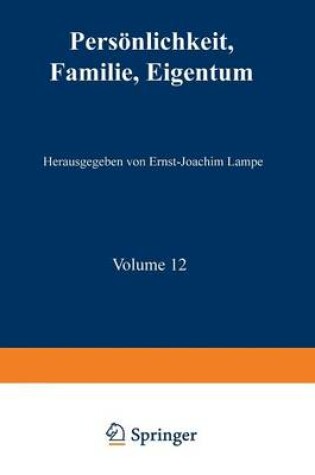 Cover of Persoenlichkeit, Familie, Eigentum