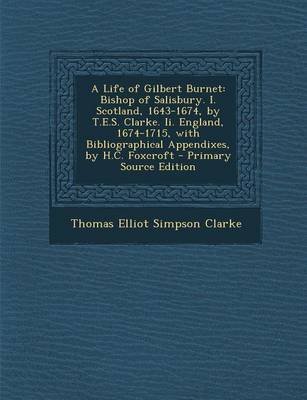 Book cover for A Life of Gilbert Burnet