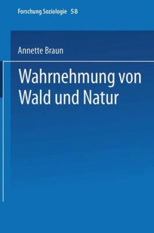 Cover of Wahrnehmung von Wald und Natur