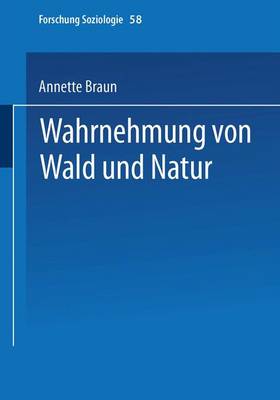 Cover of Wahrnehmung von Wald und Natur