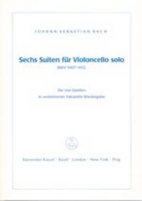 Cover of Sechs Suiten fur Violoncello solo BWV 1007-1012