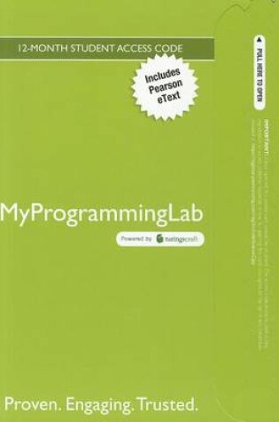 Cover of MyProgrammingLab with Pearson eText  --  Access Card  -- for Absolute Java