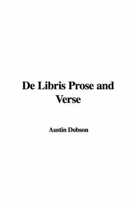 Book cover for de Libris Prose and Verse