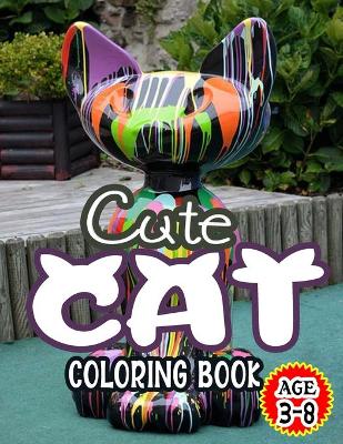 Book cover for Cute Cat Coloring Book