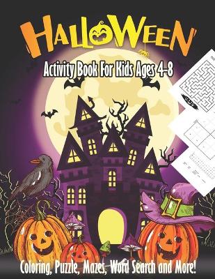 Book cover for Halloween Activity Book For Kids 4-8