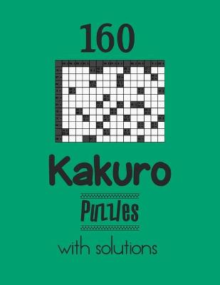 Book cover for 160 Kakuro Puzzles with solutions on Mint background