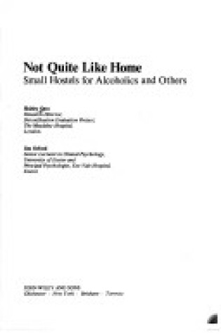 Cover of Not Quite Like Home