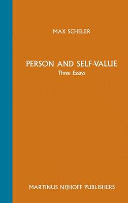 Book cover for Person and Self-Value