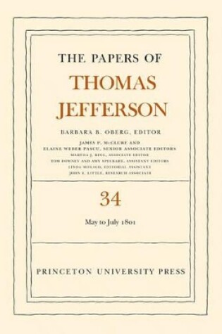 Cover of The Papers of Thomas Jefferson, Volume 34