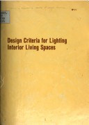 Cover of Design Criteria for Lighting Interior Living Spaces