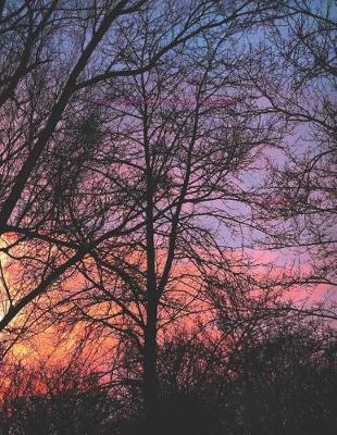 Book cover for Sunset Sky Clouds Dusk Evening Trees Silhouette Notebook