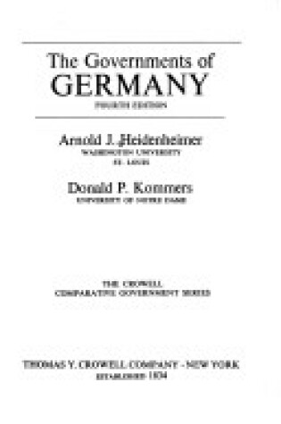 Cover of Governments of Germany