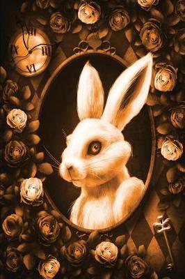 Cover of Alice in Wonderland Modern Journal - Inwards White Rabbit (Orange)