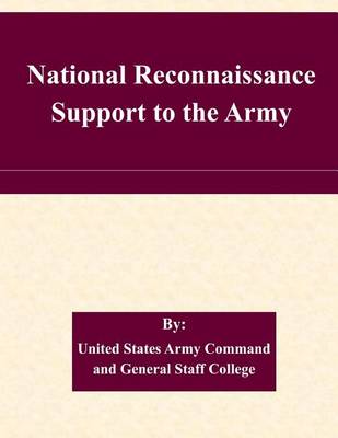 Book cover for National Reconnaissance Support to the Army