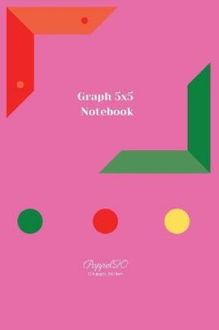 Cover of Graph 5x5 Notebook - Pink Cover -124 pages-6x9-Inches