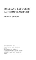 Cover of Race and Labour in London Transport