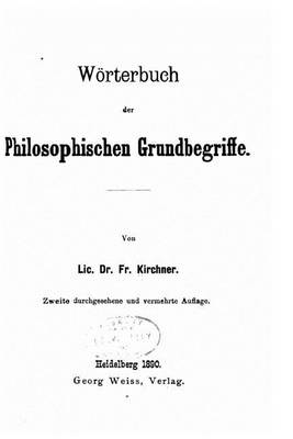 Book cover for Wörterbuch der philosophischen Grundbegriffe