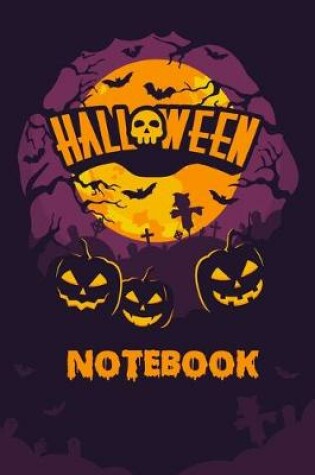 Cover of Halloween Notebook Purple Pumpkin Cover