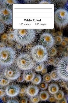 Book cover for Wide Ruled Composition Notebook 6" x 9". Nature Color Plant Close Up Pattern