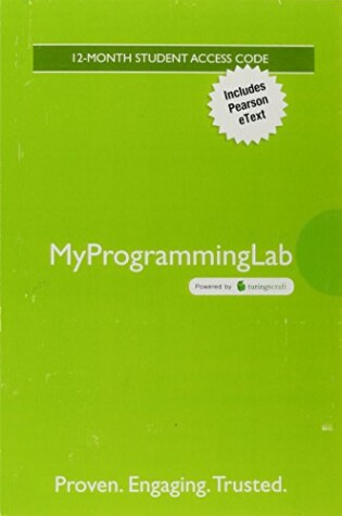 Cover of MyLab Programming with Pearson eText -- Access Card -- for Introduction to Java Programming and Data Structures, Comprehensive Version
