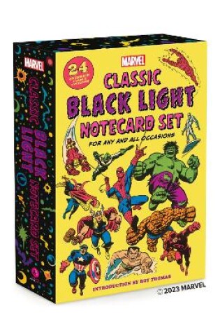 Cover of Marvel Classic Black Light Notecard Set: 24 Oversized Cards + Envelopes for Any and All Occasions