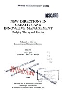 Book cover for New Directives in Creative and Innovative Management Bridging Theory and Practice