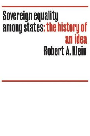 Cover of Sovereign equality among states