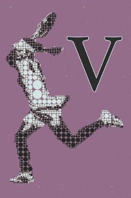 Book cover for V Monogram Initial Tennis Journal