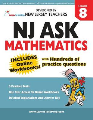 Cover of NJ Ask Practice Tests and Online Workbooks - 8th Grade Mathematics - Aligned with the NJ Cccs